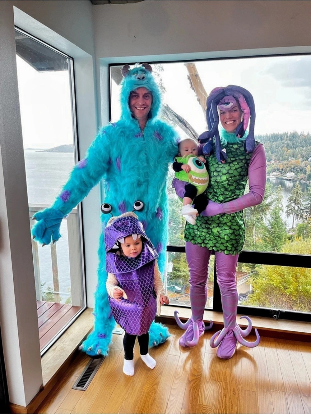 Celia Women's Monsters Inc. Costume in Purple & Green